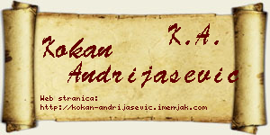 Kokan Andrijašević vizit kartica